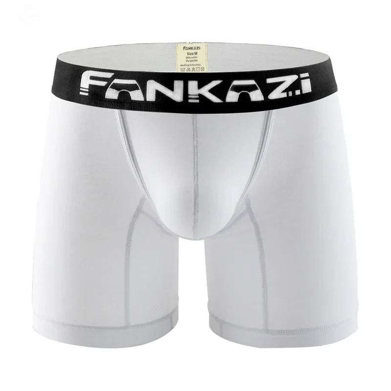Long Leg Trunk Men - Men's Bulge Boxy Underwear Cotton Long