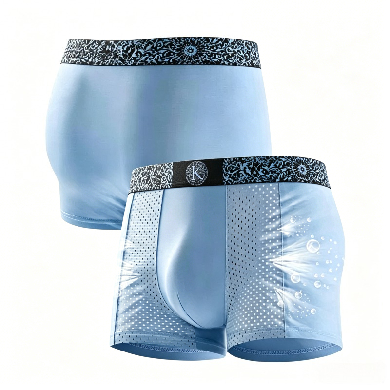 Men's Cool Ice Silk Mesh Boxer - đánh giá và giá Mesh Sport Boxer